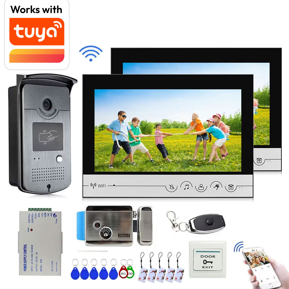Smart Doorbell Wired - Tuya 9 Inch Kleur Draadloos Wifi