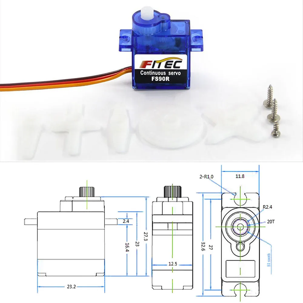 Feetech Mini FS90R Micro Servo - Diy Automation Projects recensie en prijs